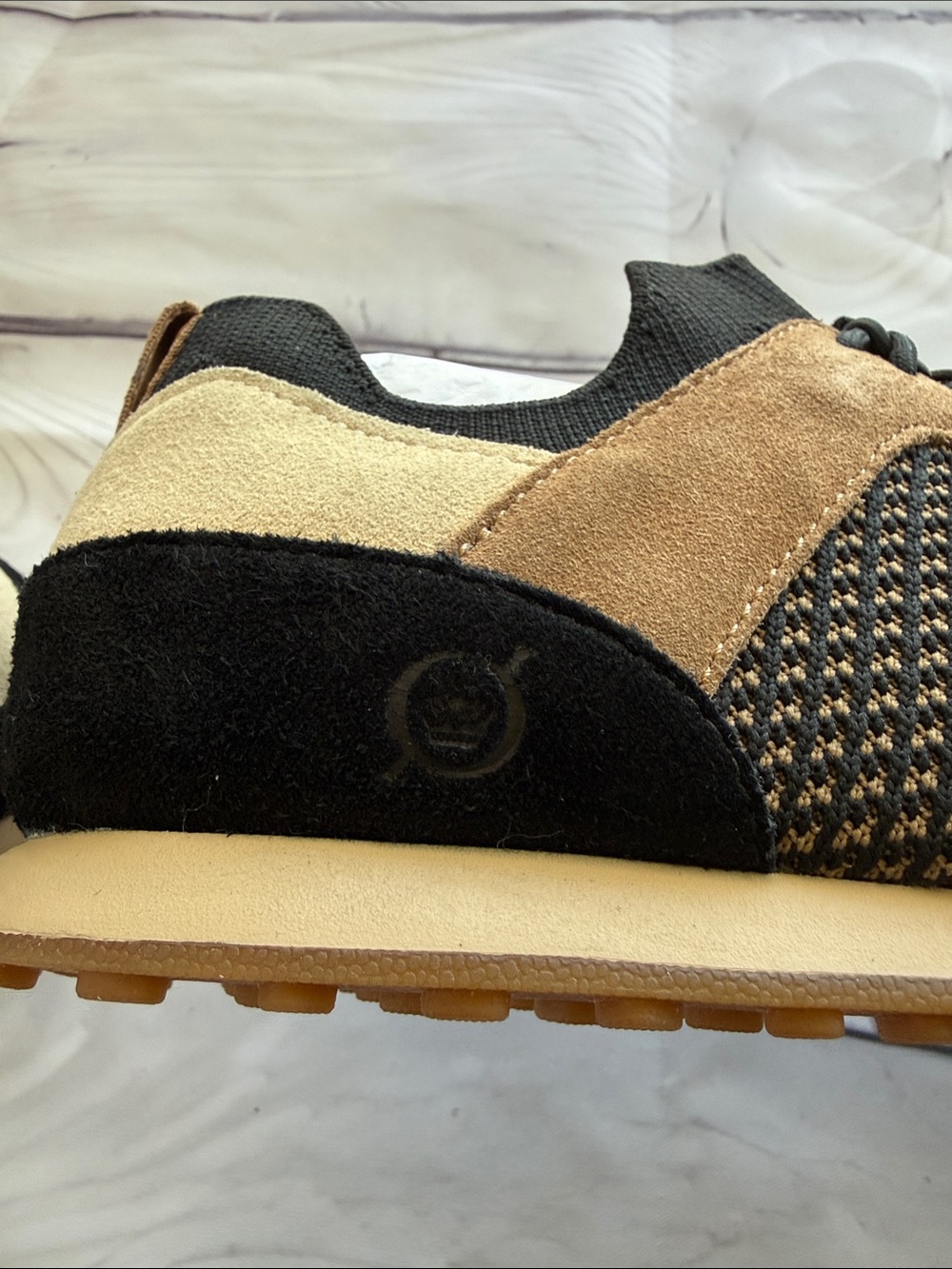 Born Women’s Aire Casual Laced-Up Sneakers — Black Knit Combo - Picture 9 of 10
